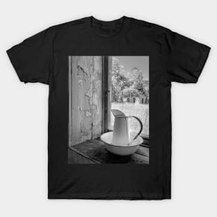 Vintage White Pitcher and Bowl by Debra Martz T-Shirt